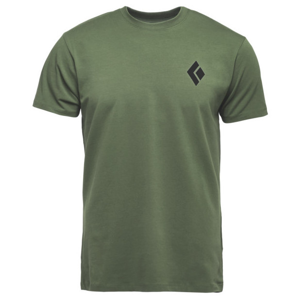 Koszulka męska Black Diamond M SS EQUIPMNT FOR ALPINIST TEE Rozmiar: XL / Kolor: zielony