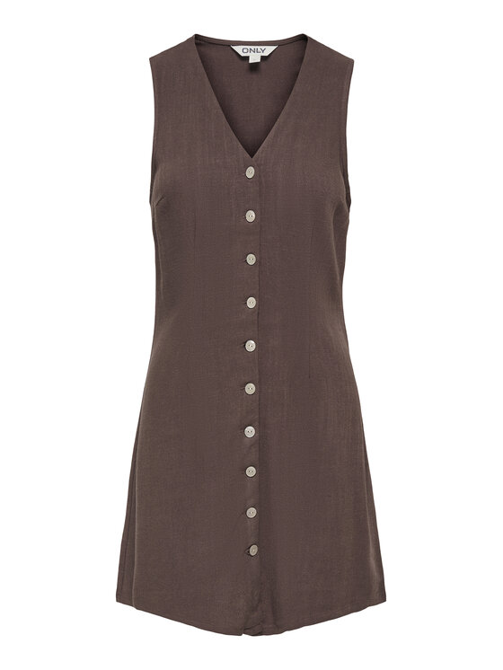 ONLY Sukienka codzienna Siesta 15357797 Brązowy ciemny Regular Fit