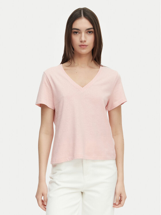 Tommy Hilfiger T-Shirt WW0WW48704 Różowy jasny Regular Fit