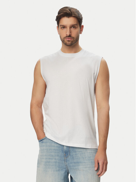 Jack & Jones Tank top Simon 12297709 Biały Relaxed Fit