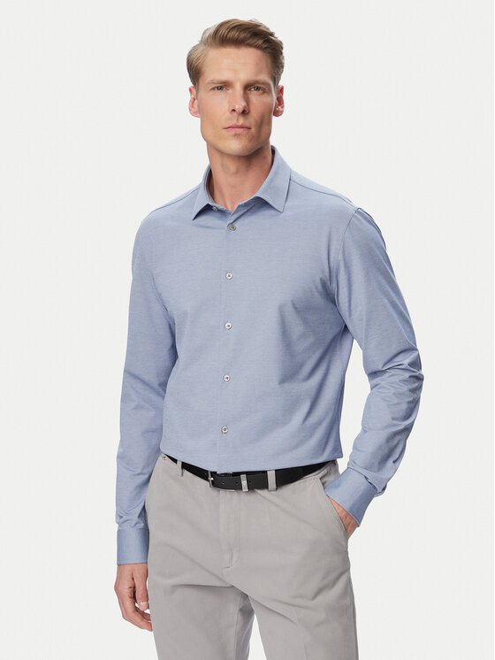 Calvin Klein Koszula LV019EU146 Niebieski Slim Fit