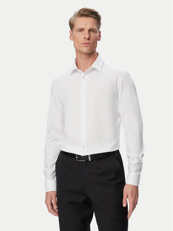 Calvin Klein Koszula LV019EU146 Szary Slim Fit