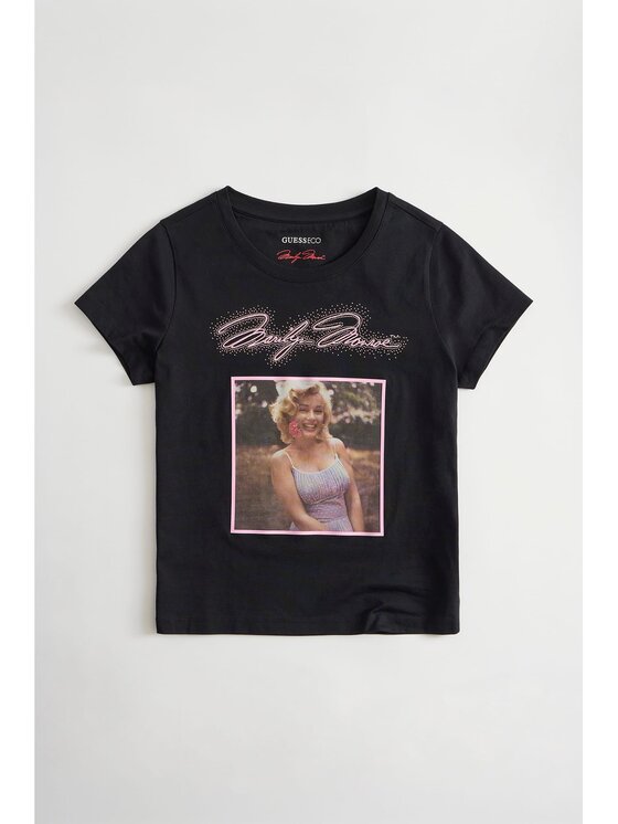 Guess T-Shirt 182690 Czarny Classic Fit