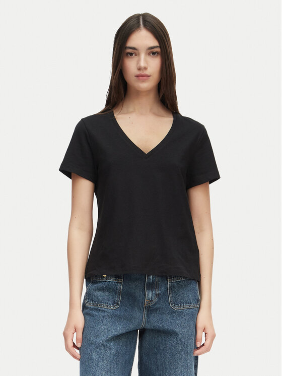 Tommy Hilfiger T-Shirt WW0WW48704 Czarny Regular Fit
