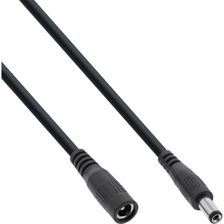 InLine 26901B kabel zasilające Czarny 1 m 5.5 x 2.1 mm