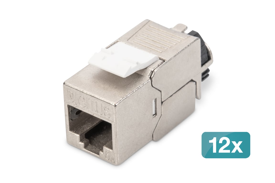 Digitus Moduł CAT 6A Keystone, ekranowany z inteligentnym menedżerem kabli - 12 szt. DN-93617-12