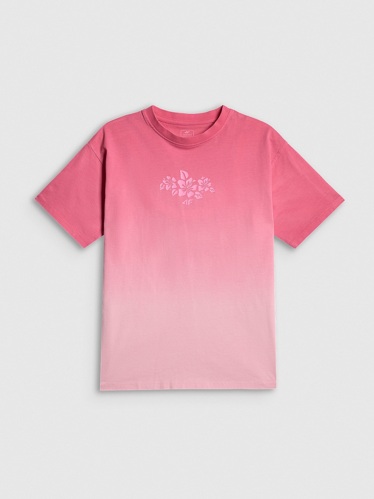 4F T-shirt loose z nadrukiem dziewczęcy - multikolor 158/164 (12-14 lat)