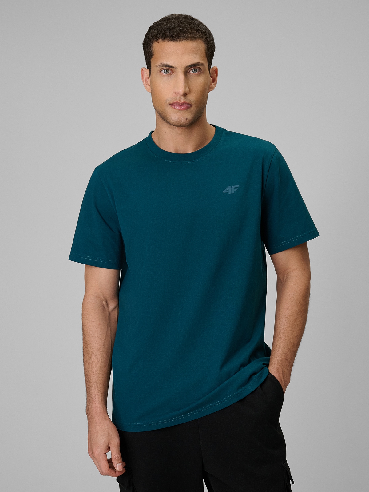 4F T-shirt regular gładki męski (2-pack) - multikolor XXL