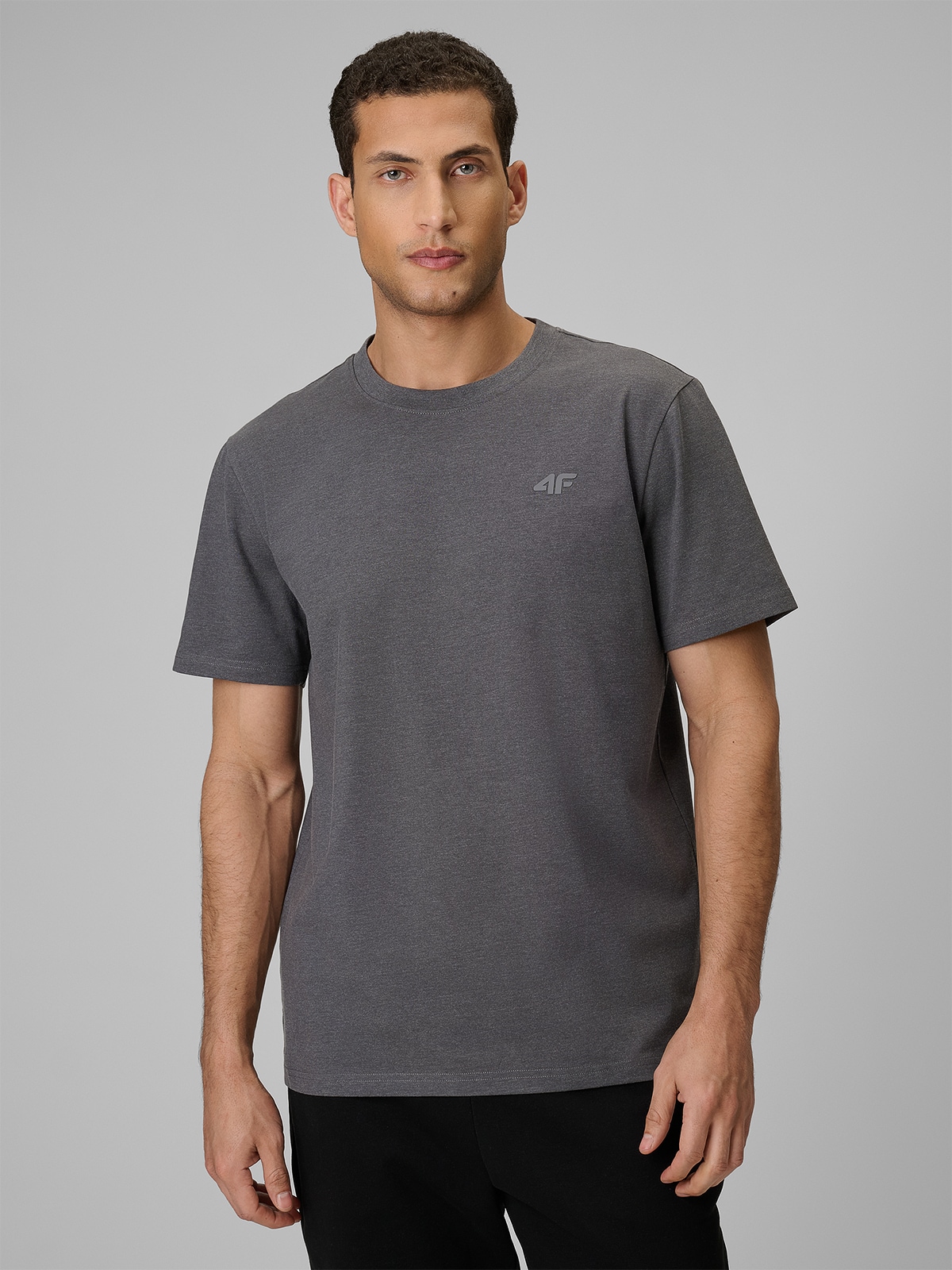 4F T-shirt regular gładki męski (2-pack) - multikolor XXL