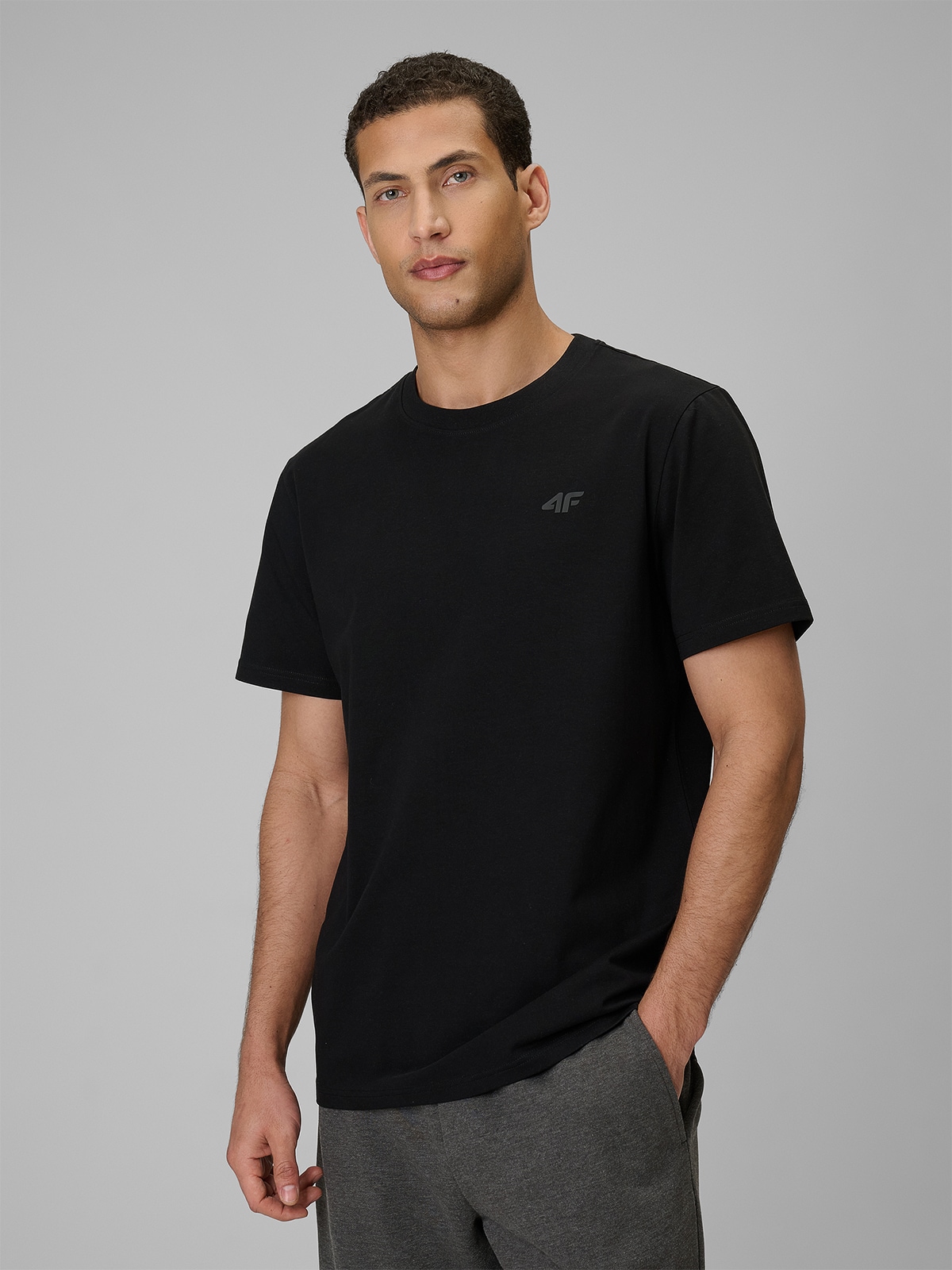 4F T-shirt regular gładki męski (2-pack) - multikolor XXL