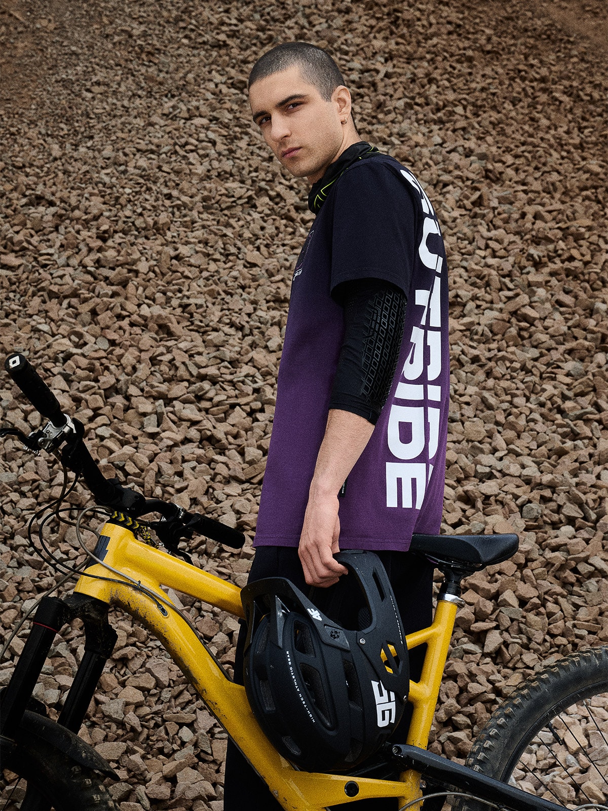 4F T-shirt relaxed z nadrukiem męski - czarny S