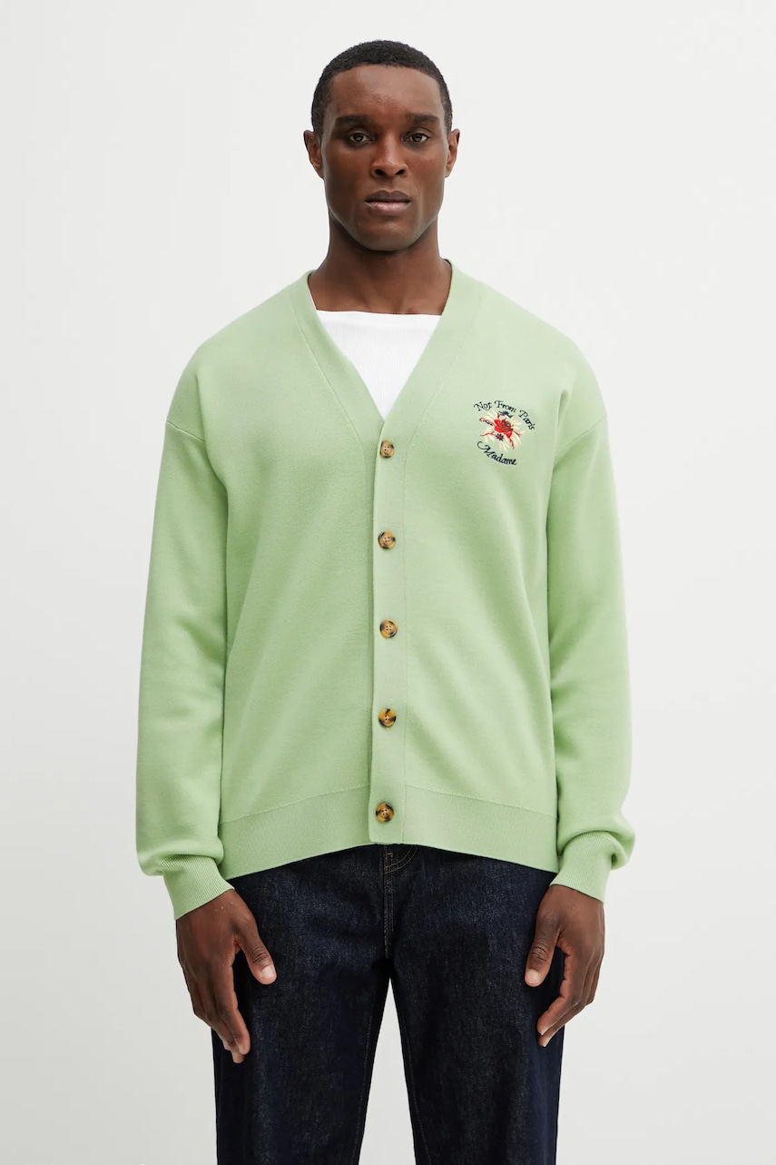 Drôle de Monsieur kardigan wełniany Slogan Rose