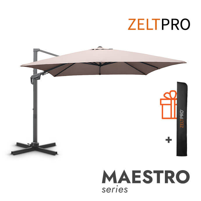 Parasol ogrodowy (pokrowiec w zestawie) Maestro Taupe