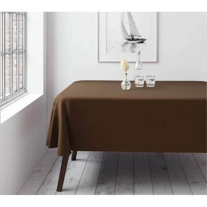 Obrus prostokątny Restly brązowy 150x150