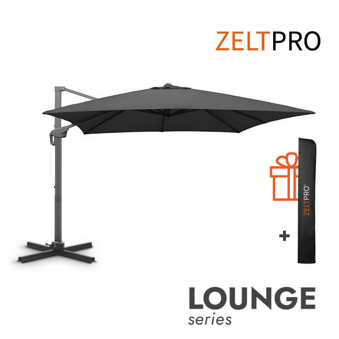 Parasol ogrodowy (pokrowiec w zestawie) Lounge Antracytowy