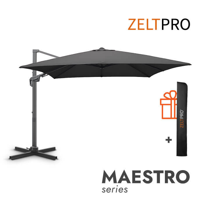 Parasol ogrodowy (pokrowiec w zestawie) Maestro Antracytowy