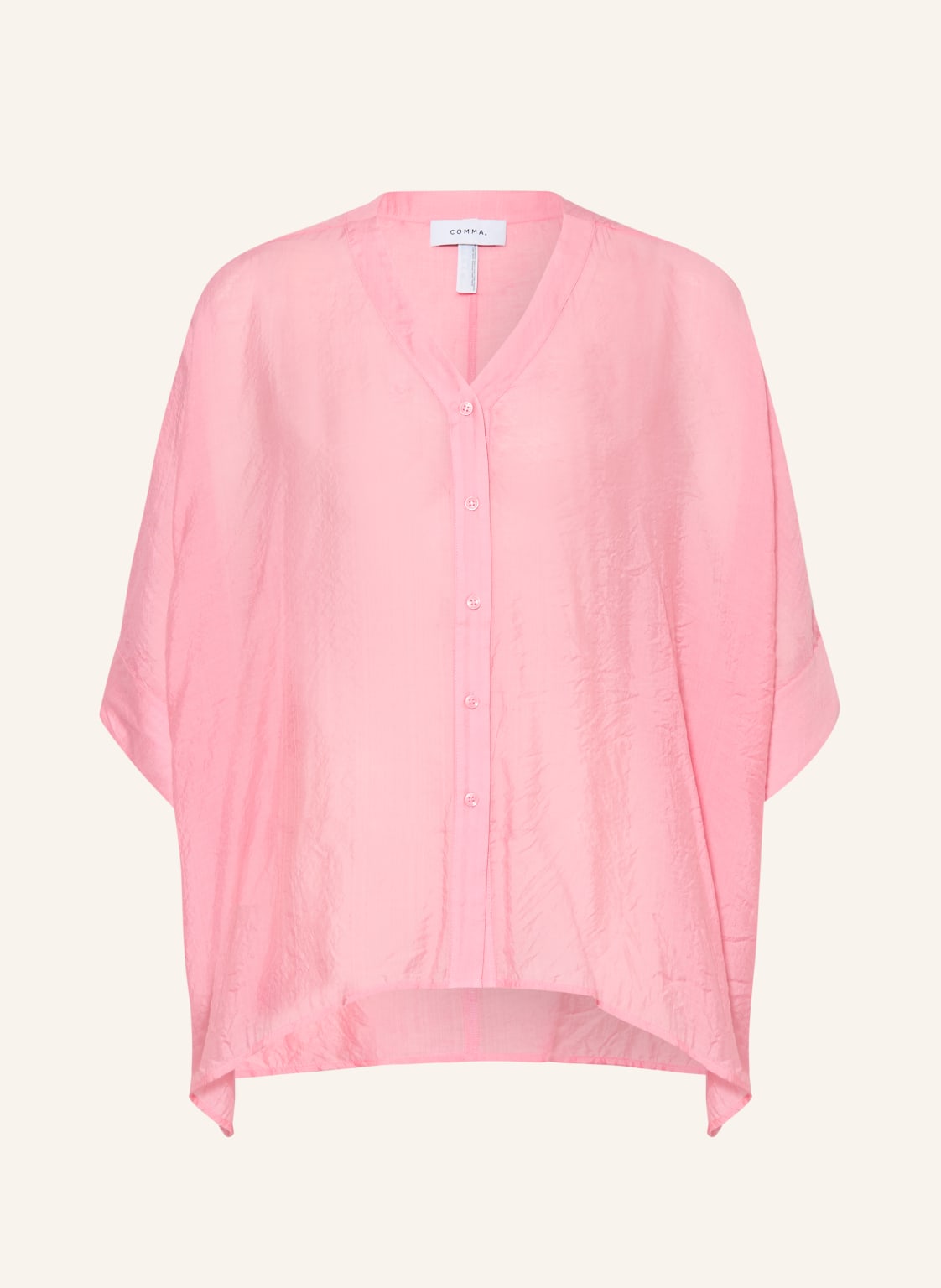Comma Bluzka Z Rękawami 3/4 pink