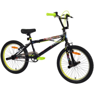Rower dziecięcy KARBON Stickerboomb BMX 20 Czarno-limonkowy