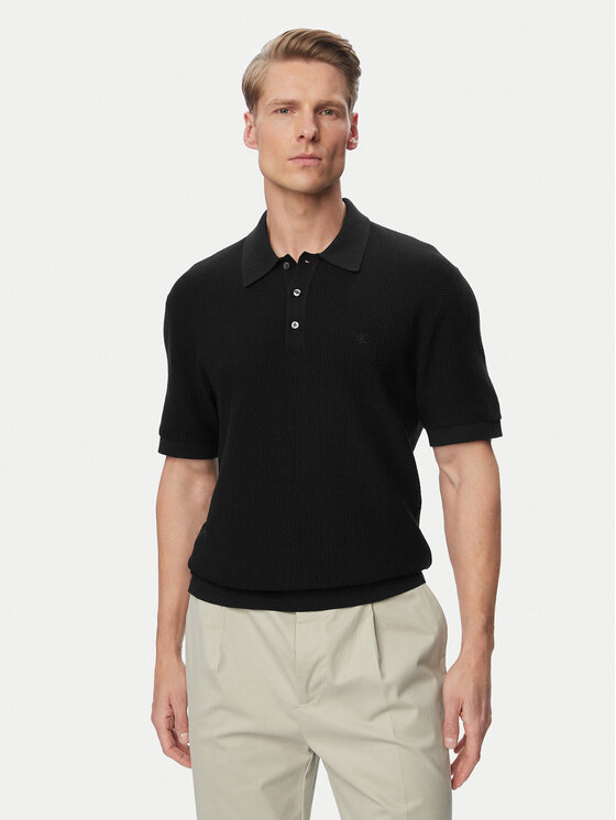 Calvin Klein Polo LV04LG313G Czarny Regular Fit