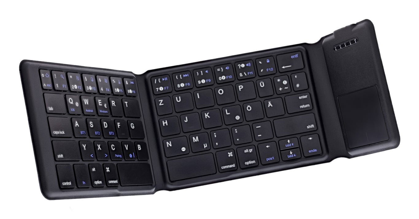 InLine 55379B klawiatura Uniwersalne Bluetooth QWERTZ Niemiecki Czarny