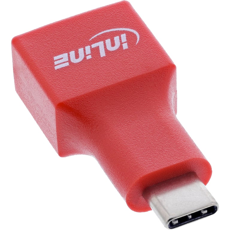 InLine 31651 przejściówka do kabli USB-C USB-A Czerwony