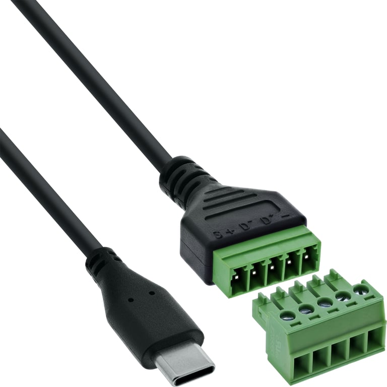 InLine 92504E wtyczka Czarny, Zielony