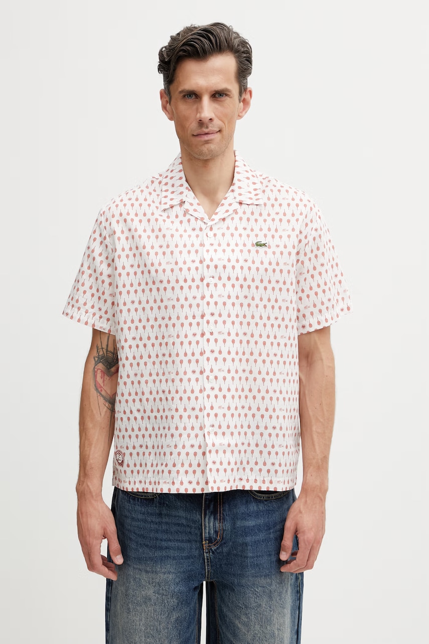 Lacoste koszula męska z lnem