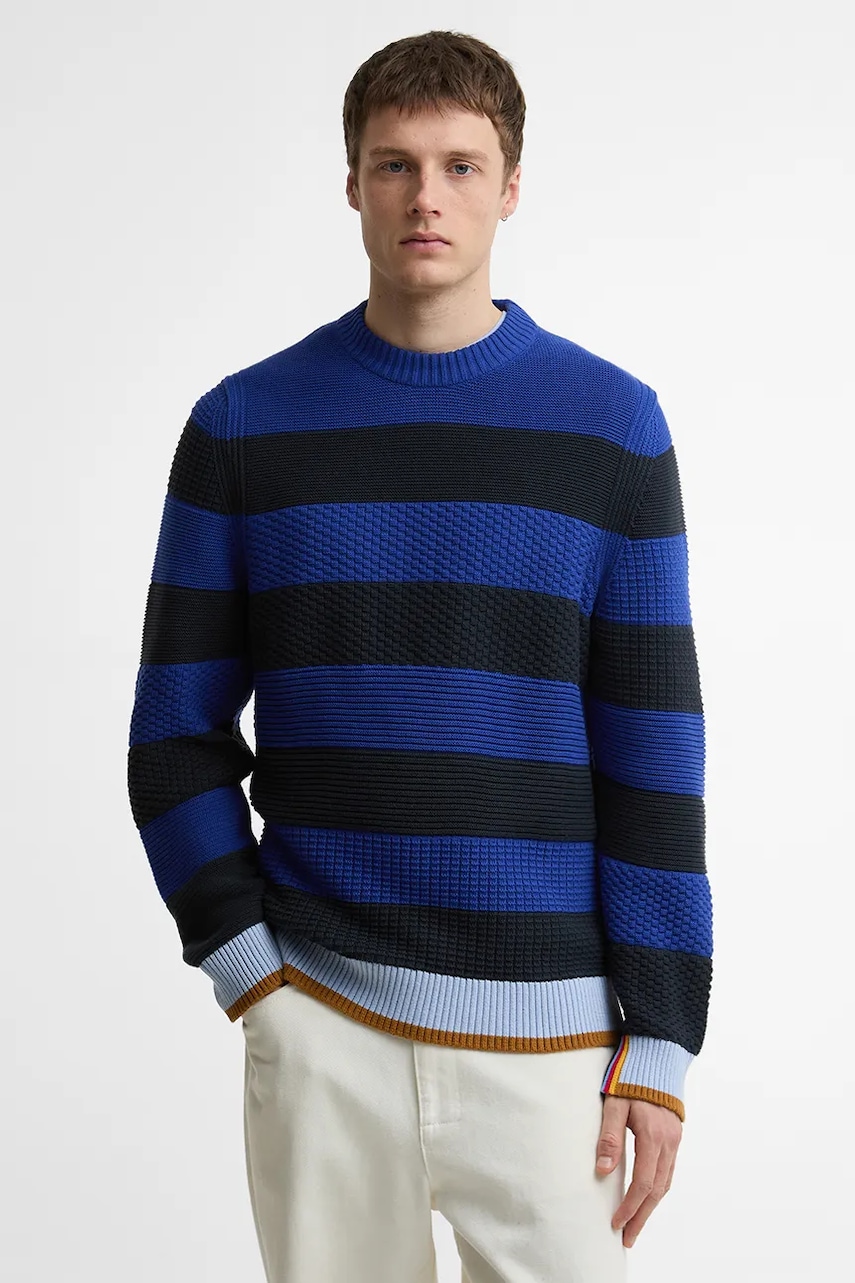 Barbour x Paul Smith Southwold sweter bawełniany męski