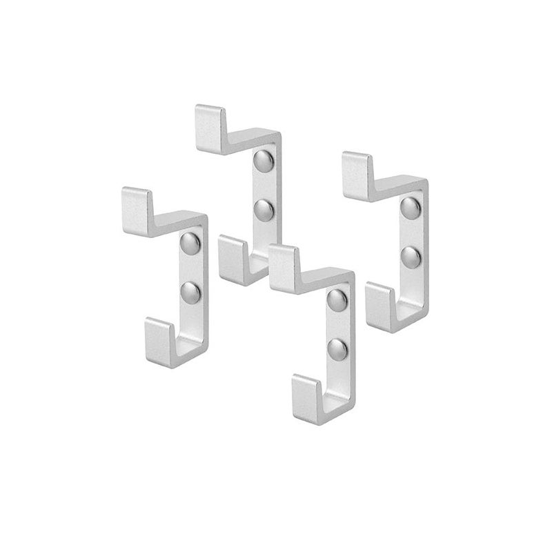 4 sztuki Wieszak na ręczniki do łazienki, pogrubione aluminium kosmiczne, wieszak z podwójnym haczykiem, odpowiedni do łazienki, salonu, sypialni