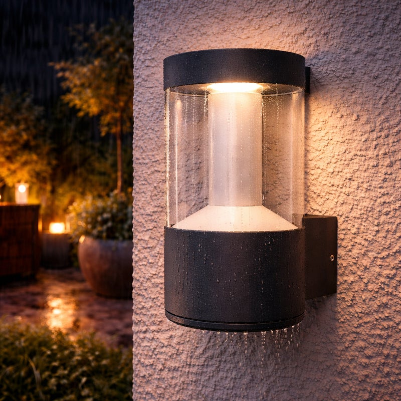 Kinkiet Ogrodowy Osram Lampa Elewacyjna Zewnętrzna LED 12W 610lm 3000K Ciepła biel Szary IP44 1 szt.