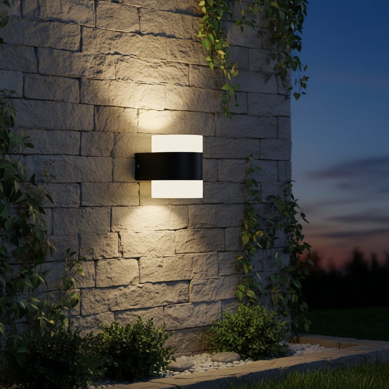Kinkiet Ogrodowy Osram Lampa Elewacyjna Zewnętrzna LED 12.5W 980lm 3000K Ciepła biel Szary IP44 1 szt.