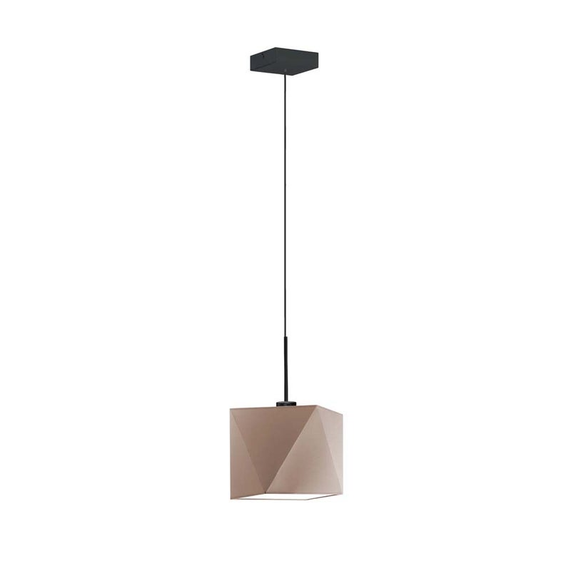 Lampa wisząca zwis żyrandol sufitowa z abażurem mały diament BURNE Z1