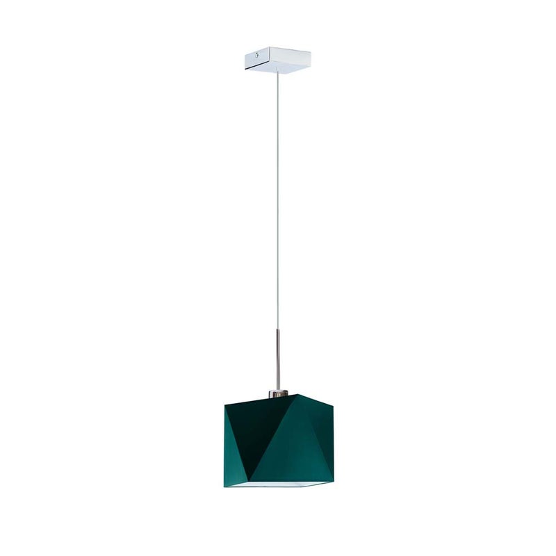 Lampa wisząca zwis żyrandol sufitowa z abażurem mały diament BURNE Z1