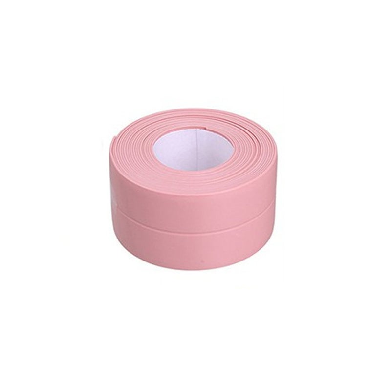 Biała silikonowa taśma uszczelniająca do łazienek, przeciwgrzybiczna i wodoodporna, różowa, szerokość 2,2 cm, 3 metry