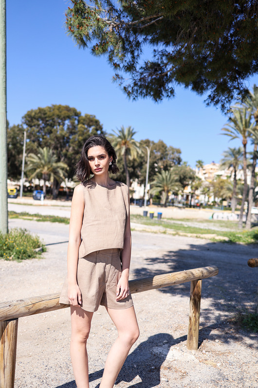 Top lniany Pure mocha