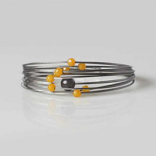 Bransoletka z Jadeitem Hello Yellow V Mini