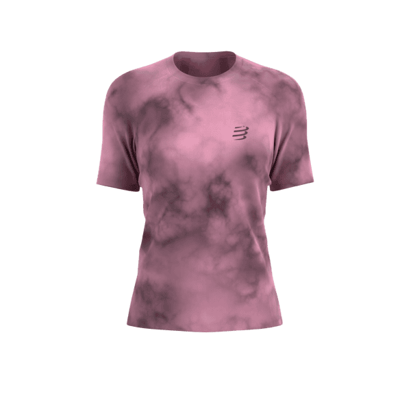 COMPRESSPORT Koszulka biegowa damska PERFORMANCE SS T-SHIRT zephyr tie dye - EAT MY DUST!