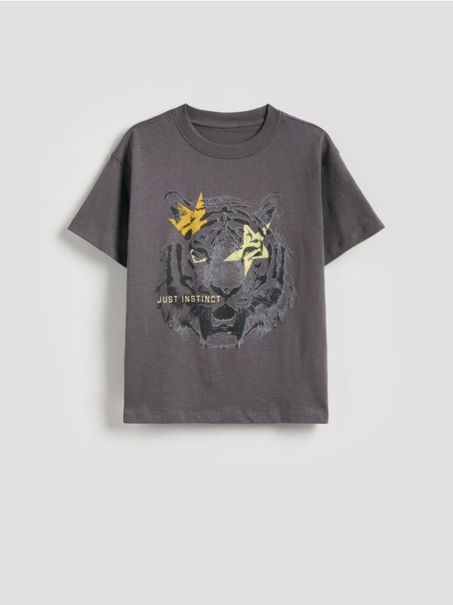Reserved - T-shirt z nadrukiem - czarny