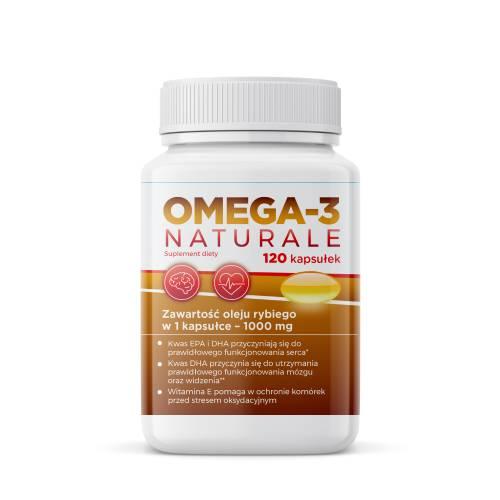 Omega-3 Naturale, 120 kaps. - źródło kwasów tłuszczowych omega 3