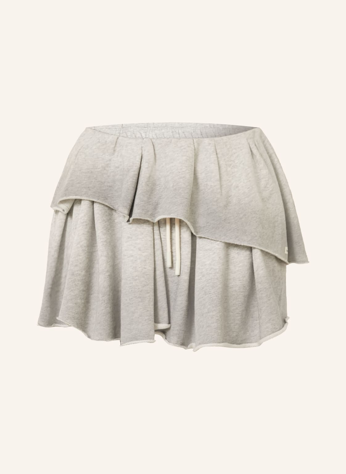 Acne Studios Spódnica Z Dzianiny Z Falbanami grau