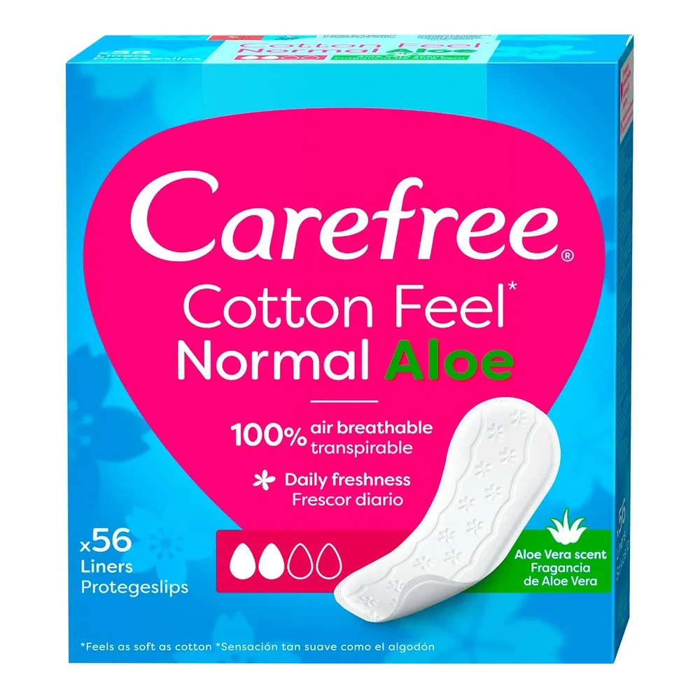 Carefree Cotton Feel Normal Aloe wkładki higieniczne 56 sztuk