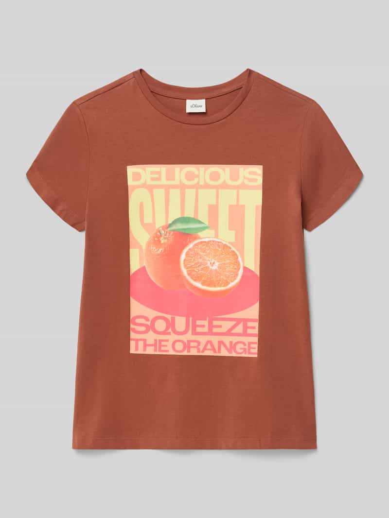 t-shirt o kroju loose fit z czystej bawełny