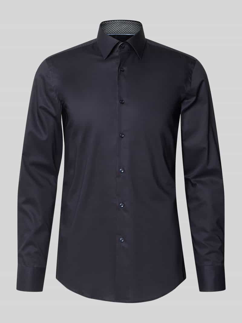 Koszula biznesowa o kroju slim fit z czystej bawełny model 'HANK'