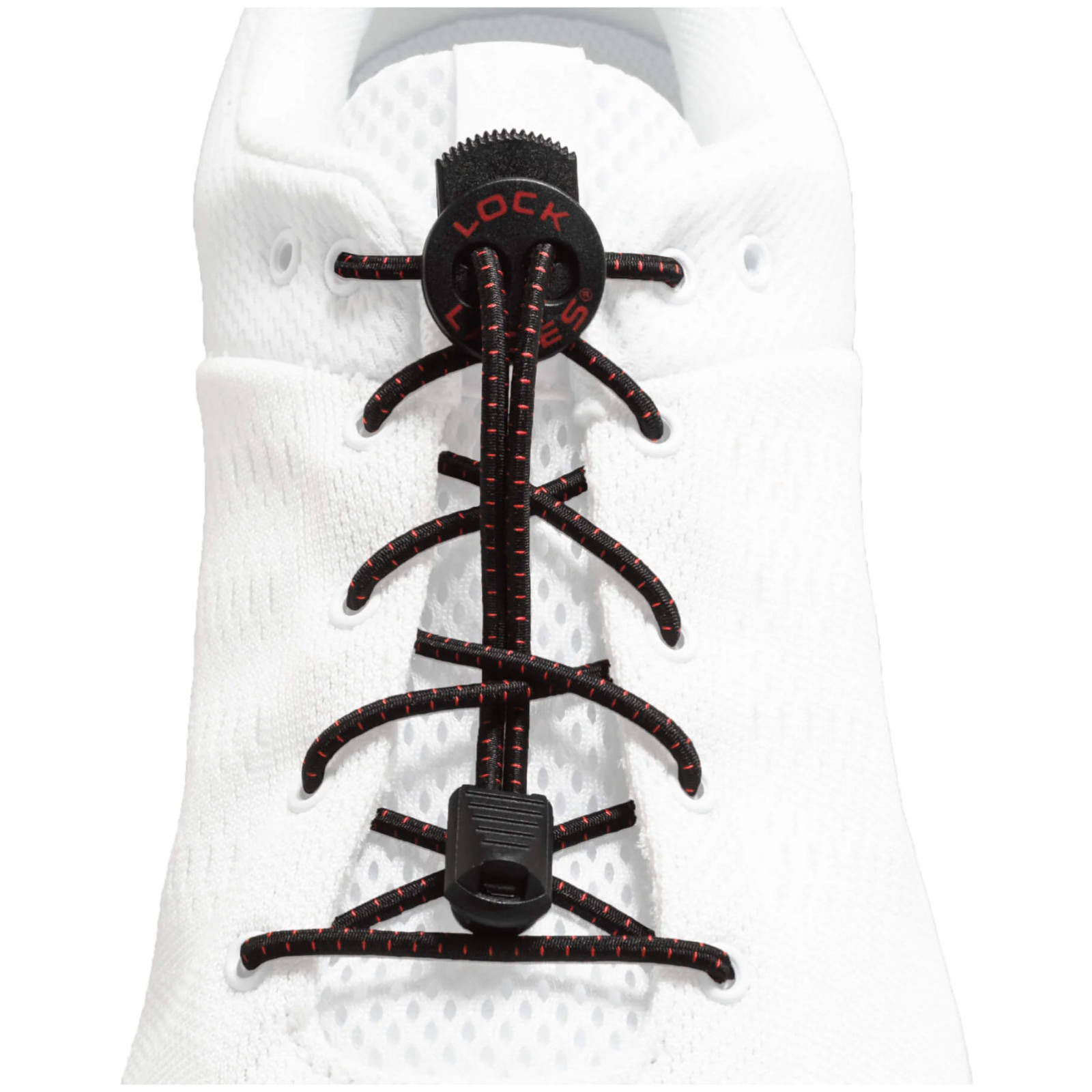 Sznurowadła Lock Laces Original Długość sznurówek: 120 cm / Kolor: czarny/czerwony