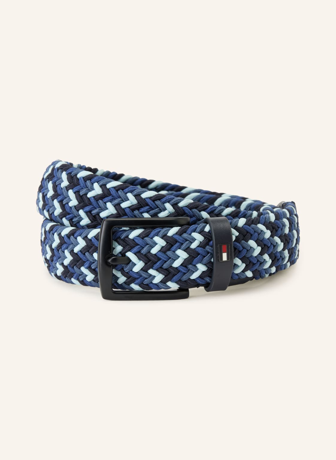 Tommy Hilfiger Pasek Pleciony blau