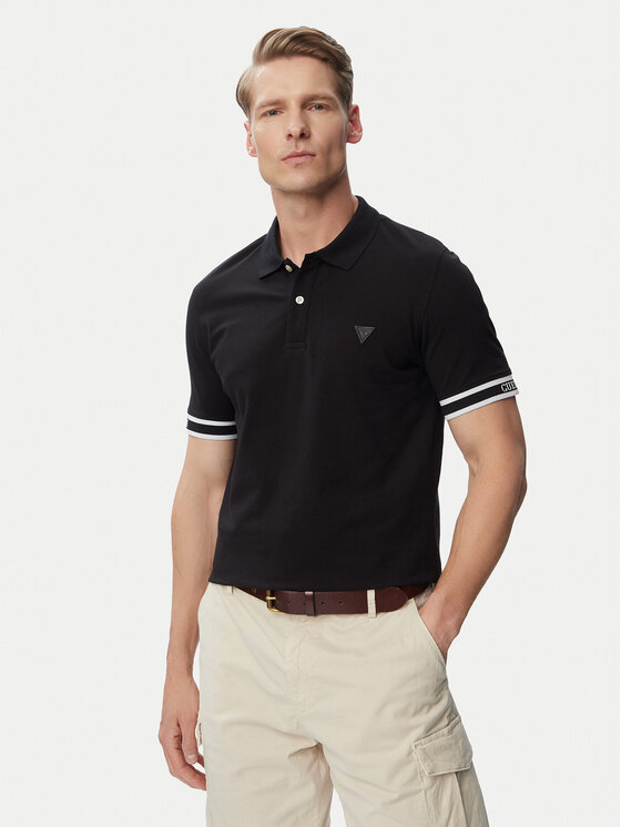 Guess Polo M6GP60 K3076 Czarny Regular Fit