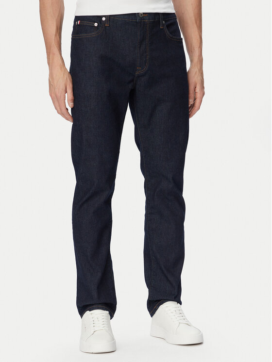 Tommy Hilfiger Jeansy Denton MW0MW42296 Granatowy Straight Leg