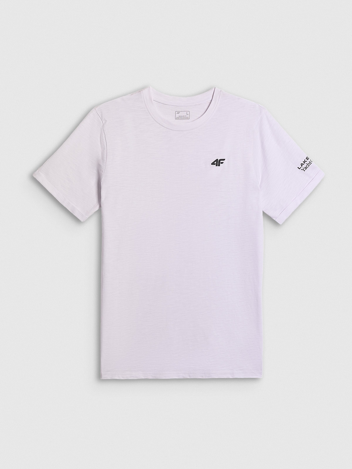 4F T-shirt regular gładki męski - biały XXL