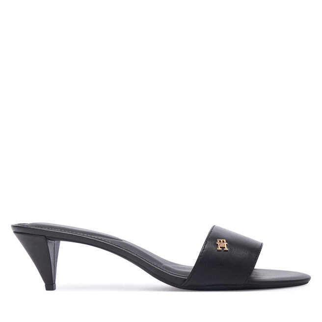 Klapki Tommy Hilfiger Th Mid Mule FW0FW09508 Czarny