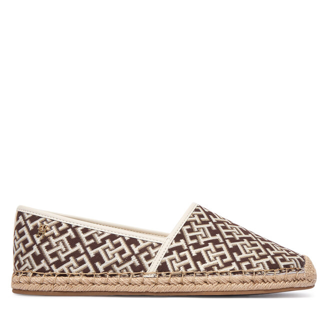 Espadryle Tommy Hilfiger Th Monogram Jacquard FW0FW09501 Brązowy